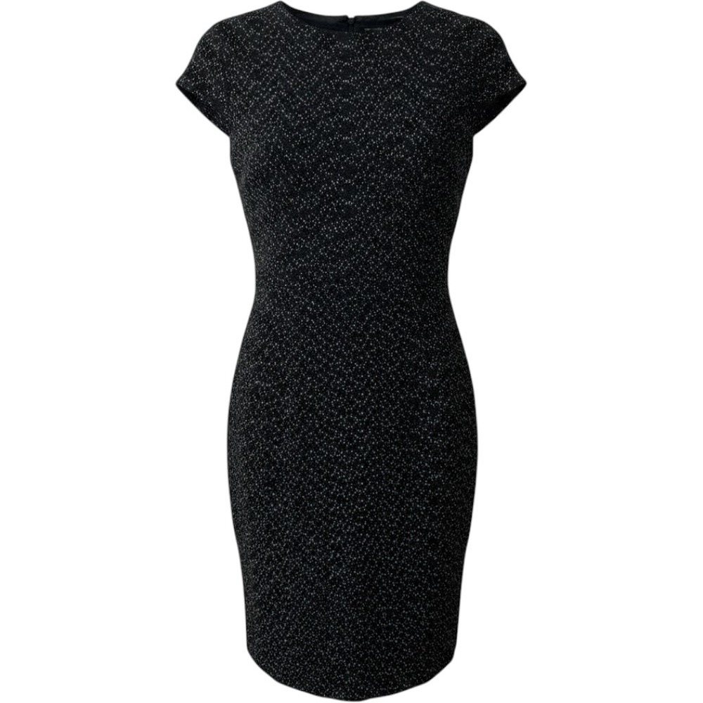 Hugo Boss Darling All Season Wool Black Sheath Dress Cap Sleeves Women's Size 6